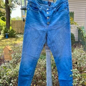 J. Crew high rise skinny soft blue denim jeans